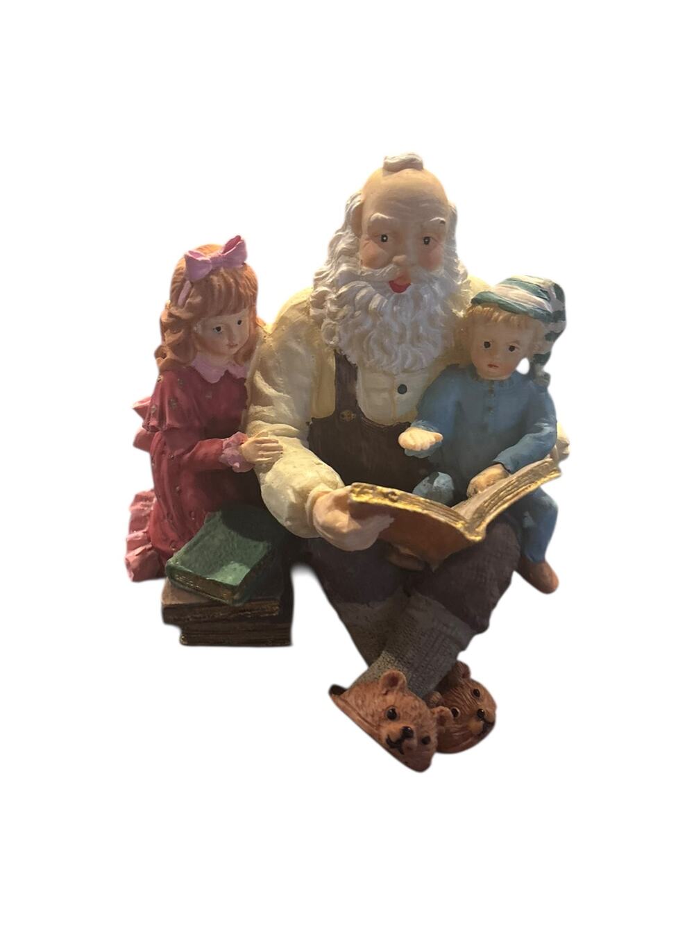 Possible Dreams Santa Stocking Holder Vintage Book & Slippers